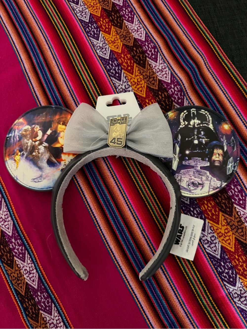 Star Wars Gray Bow 45th Anniversary Minnie Ears Headband- Empire Strikes Back